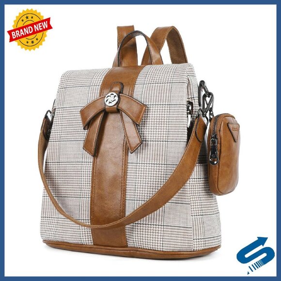 Vegan Leather Anti-Theft Backpack Purse with Wallet, 3-Way Carry main image 5